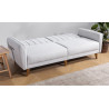 Canapé droit convertible moderne 3 places en tissu Alpha