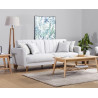 Canapé droit convertible moderne 3 places en tissu Alpha