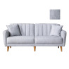 Canapé droit convertible moderne 3 places en tissu Alpha