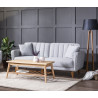 Canapé droit convertible moderne 3 places en tissu Alpha
