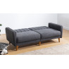 Canapé droit convertible moderne 3 places en tissu Alpha