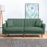 Canapé droit convertible moderne 3 places en tissu Alpha