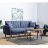 Canapé droit convertible moderne 3 places en tissu Alpha