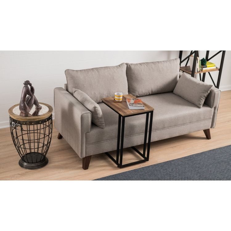 Canapé droit moderne 2 places en tissu Célia