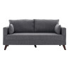 Canapé droit moderne 2 places en tissu Célia