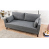 Canapé droit moderne 2 places en tissu Célia
