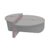 Table basse contemporaine Oriane (lot de 2)