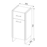 Meuble bas de salle de bain contemporain chêne clair Saphira