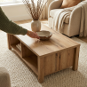 Table basse contemporaine chêne etna Bonno