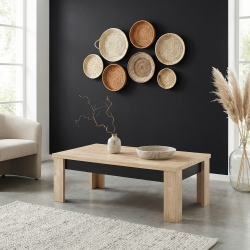 Table basse contemporaine chêne ivoire Spirit