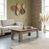 Table basse style industriel chêne/noir Esterelle