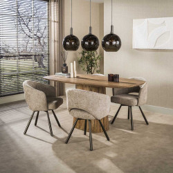 Table à manger 180 cm en bois de manguier massif Horizon