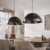 Suspension industrielle en métal brune 2 lampes Kevin