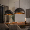 Suspension industrielle en métal brune 2 lampes Kevin