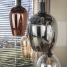 Suspension moderne 7 lampes en verre tricolore Amphore