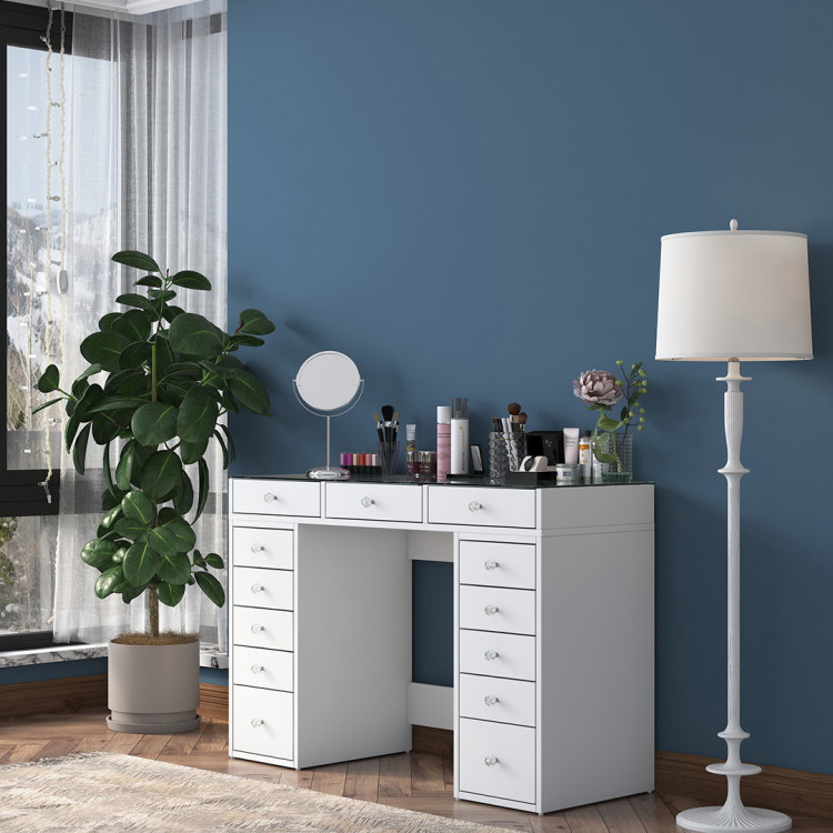Coiffeuse moderne blanche Aurine