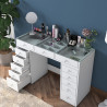 Coiffeuse moderne blanche Aurine