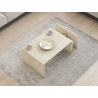 Table basse contemporaine coloris travertin Meline