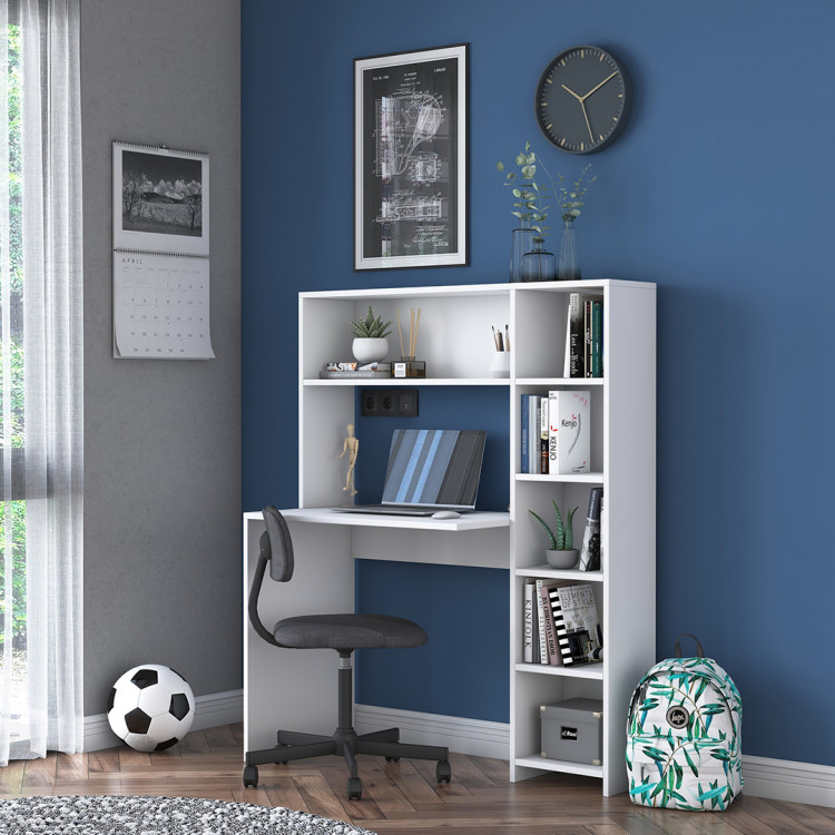 Bureau informatique contemporain blanc Studio