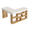 Bureau d'angle informatique moderne blanc/pin atlantic Studine