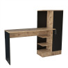 Bureau informatique moderne noir/pin atlantic Studine