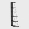 Etagère industrielle métal et bois anthracite Atos