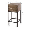 Chevet industriel en bois d'acacia massif Louane