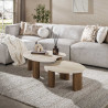 Tables basses moderne bois et céramique (lot de 2) Sergie