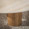 Tables basses moderne bois et céramique (lot de 2) Sergie