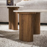Tables basses moderne bois et céramique (lot de 2) Sergie