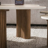 Tables basses moderne bois et céramique (lot de 2) Sergie