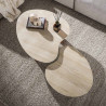 Tables basses moderne bois et céramique (lot de 2) Sergie