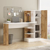 Bureau informatique moderne blanc/pin atlantic Studine