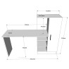 Bureau informatique moderne blanc/pin atlantic Studine