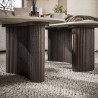 Tables basses moderne bois et céramique (lot de 2) Cervane