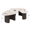 Tables basses moderne bois et céramique (lot de 2) Cervane