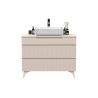 Meuble sous vasque moderne 100 cm coloris cachemire Erio