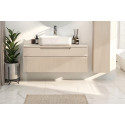 Meuble sous vasque suspendu moderne 100 cm coloris cachemire Erio