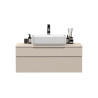 Meuble sous vasque suspendu moderne 100 cm coloris cachemire Erio
