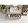 Meuble sous vasque suspendu moderne 100 cm coloris cachemire Erio