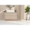 Meuble sous vasque suspendu moderne 80 cm coloris cachemire Erio