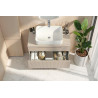 Meuble sous vasque suspendu moderne 80 cm coloris cachemire Erio