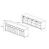 Buffet/bahut contemporain 224 cm chêne summer Eluard