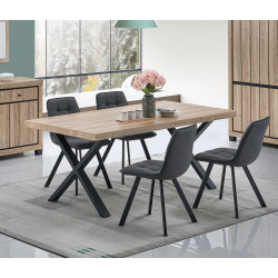 Table à manger rectangulaire contemporaine chêne summer Eluard