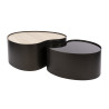 Tables basses industrielles en métal bronze (lot de 2) Lofty