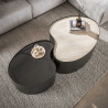 Tables basses industrielles en métal bronze (lot de 2) Lofty