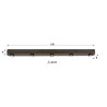 Plafonnier moderne 5 lampes coloris bronze Solice