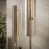 Lampadaire industriel en métal beige 5 lampes Toby