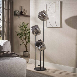 Lampadaire moderne en métal noir artic 3 lampes Roc