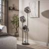 Lampadaire moderne en métal noir artic 3 lampes Roc